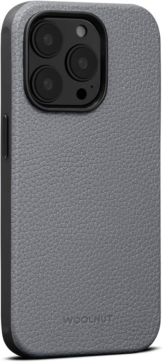 Woolnut Leder Hülle Case für iPhone 14 Pro - Grau iPhone 14 Pro Grau, iPhone 14 Pro Grau