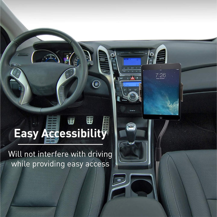 Macally CARFLOORMOUNT, anschraubbare Auto-Halterung für Auto-/LKW-Sitzschiene, verstellbar für Handy