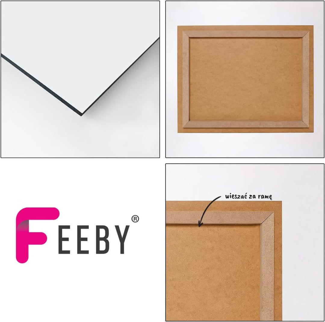 Feeby - Wandbilder Wohnzimmer 90x60 cm, Deko Paneel Bilder, Bilder für Schlafzimmer, Echter Gemalter