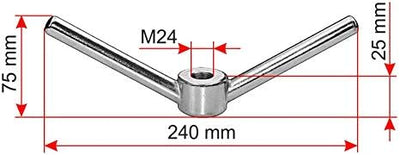 Knebelmuttern M24 A4 Edelstahl ähnlich DIN 80701, M24