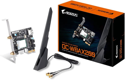 Gigabyte , GC-WBAX200, GC-WBAX200 Dual-Band WiFi 6 2x2 MIMO Wireless PCIe Adapter with Bluetooth 5
