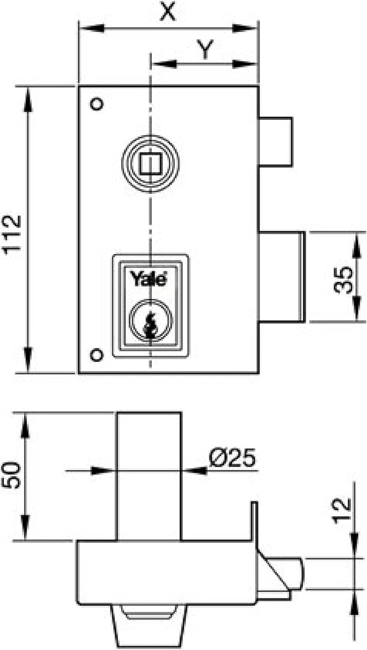 Yale 3010063 - 56b / hp / 60 - Blockierung, Öffnungsrichtung rechts