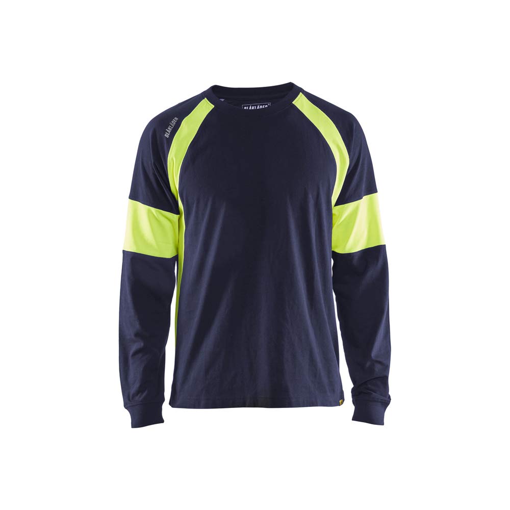 Blaklader 352010308833XXXL Langarm T-Shirt, Marineblau/Gelb, Grösse XXXL XXXL Marineblau/Gelb, XXXL