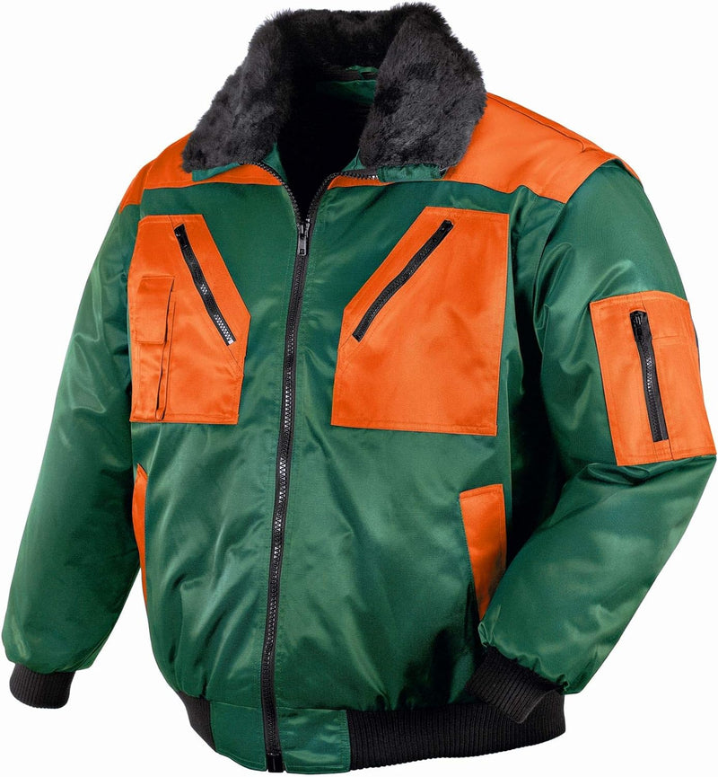 teXXor 4178-L Pilotenjacke "Oslo", Grösse L, Grün/Orange L Grün/Orange, L Grün/Orange