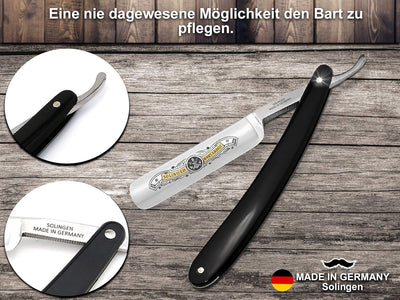 Rasiermesser aus SOLINGEN Made in Germany 5/8 Zoll Hohlschliff schwarz 1 Stück (1er Pack), schwarz 1