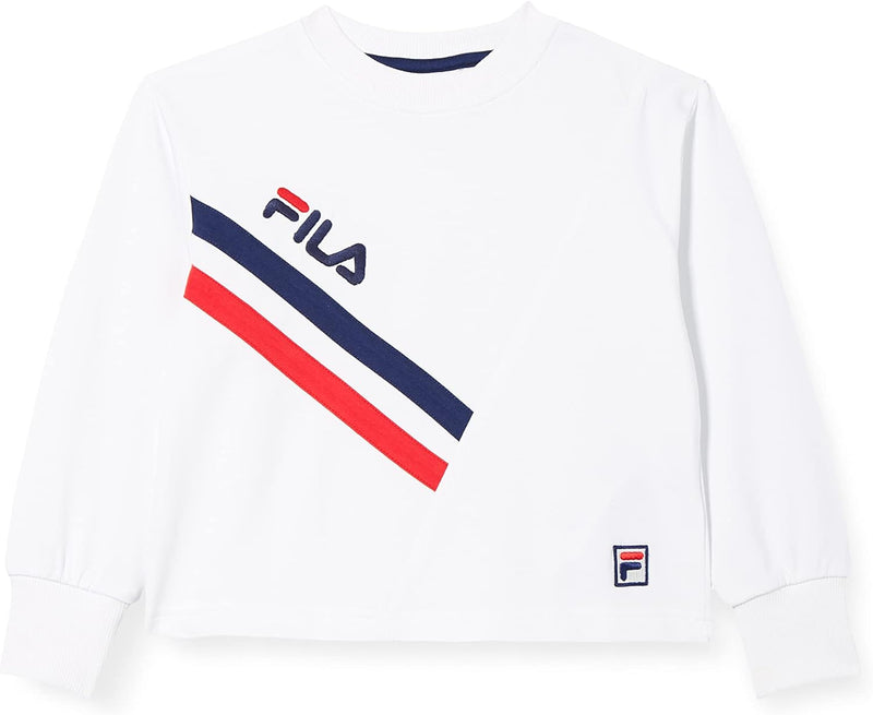 FILA Unisex Kinder Zamora Sweatshirt 86-92 Bright White, 86-92 Bright White