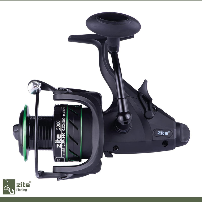 Zite Fishing Freilaufrolle Angeln 5000 5+1BB | Angelrolle mit Freilauf | Freerunner Reel Karpfen Ang