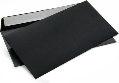 Briefumschläge DIN lang C6/5 114x229 mm schwarz 120 g/m² ohne Fenster haftklebend (Artikel: 214A) (5