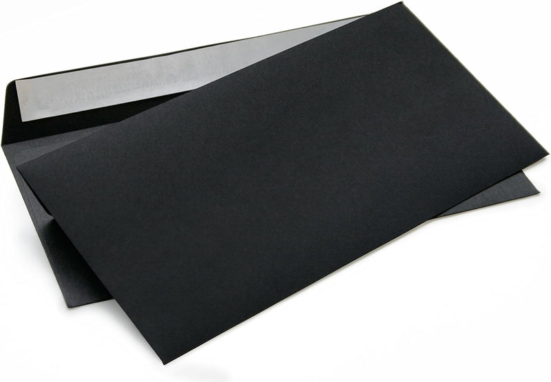 Briefumschläge DIN lang C6/5 114x229 mm schwarz 120 g/m² ohne Fenster haftklebend (Artikel: 214A) (5