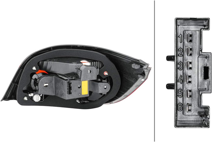 HELLA 2VP 008 679-111 Heckleuchte - Glühlampe - links - für u.a. BMW 5 (E60)