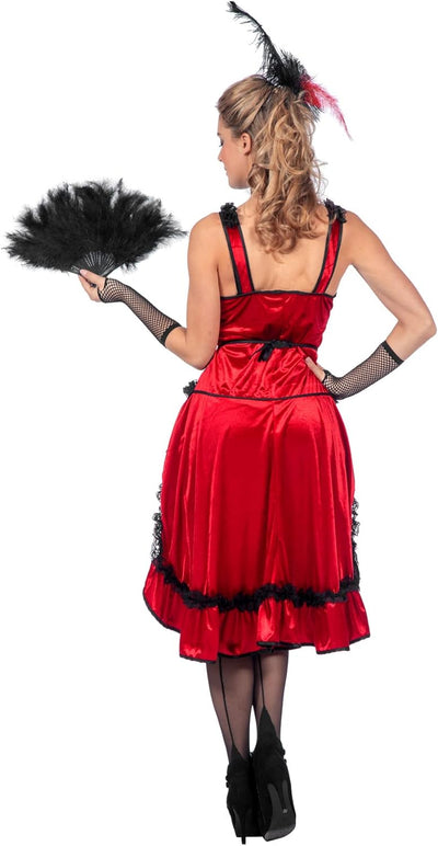 Wilbers & Wilbers - Damen Western - Burlesque Saloon Kleid - einteilig in rot - Saloongirl - Karneva