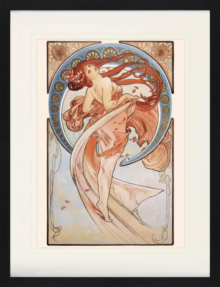 1art1 Alphonse Mucha Poster Der Tanz, 1898 Gerahmtes Bild Mit Edlem Passepartout | Wand-Bilder | Im