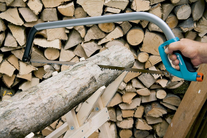 Gardena Comfort Bügelsäge 760: Holzsäge mit hohem Bügel für dickeäste und Stämme, nachstellbare Blat