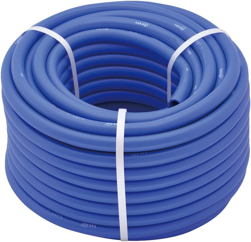 TAKAGI Premium Gartenschlauch | UV-beständig, algenresistent & wetterfest | Blau | 30 m