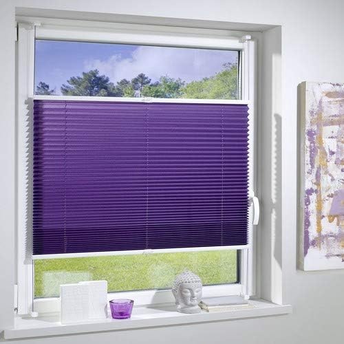 DecoProfi Plissee, Stoff, Violett, 60 cm x 220 cm, 60 cm x 220 cm