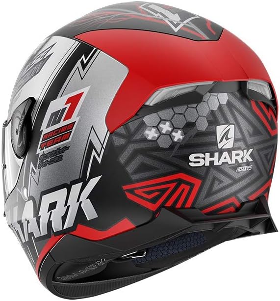 SHARK Herren NC Motorrad Helm, Schwarz/Weiss/Rot, XS XS Schwarz/Weiss/Rot, XS Schwarz/Weiss/Rot