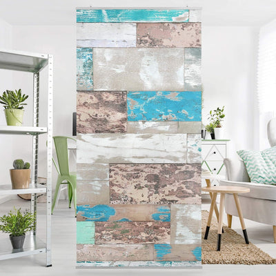 Bilderwelten Raumteiler Maritime Planks 250x120cm inkl. transparenter Halterung 250x120cm incl. tran