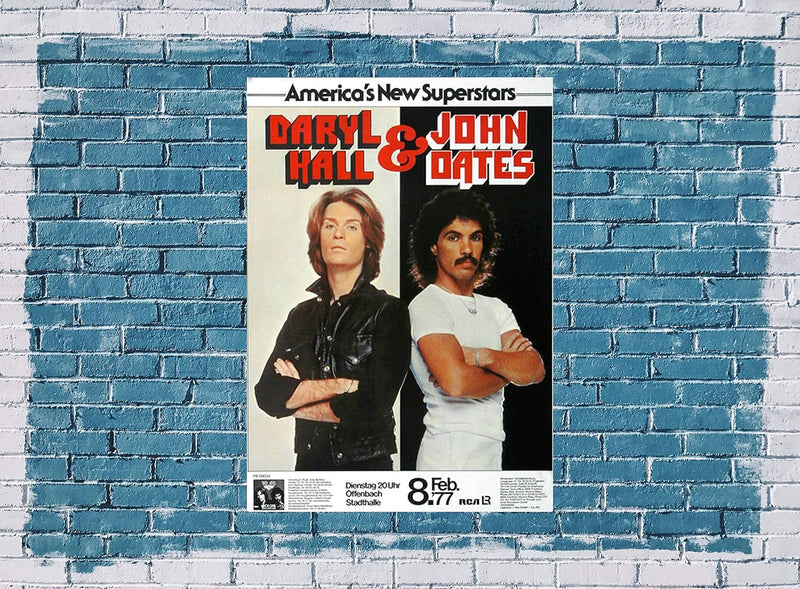 Daryl Hall & John Oates - Rich Girl, Offenbach & Frankfurt 1977 » Konzertplakat/Premium Poster | Liv