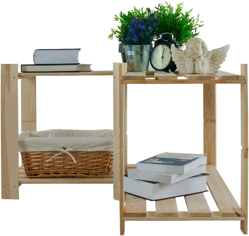 MODO24 Holzregal 2 Böden 50x85x38 Kellerregal Lagerregal Bücherregal B-09 HIT !