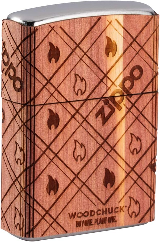 Zippo Woodchuck USA Taschenfeuerzeug, Zedernholz, Braun, Einheitsgrösse (49331), Zippo Cedar Wrap, Z