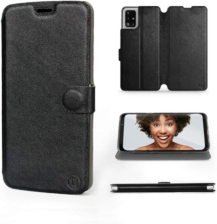 Mobiwear | Echt Lederhülle | Kompatibel mit Samsung Galaxy M51, Made in EU handyhülle, Slim Leather