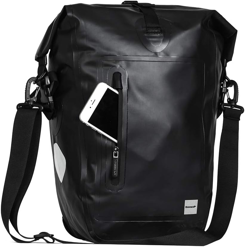Rhinowalk Fahrradtasche, wasserdicht, für Fahrradgepäckträger, Satteltasche, Umhängetasche, Laptopge
