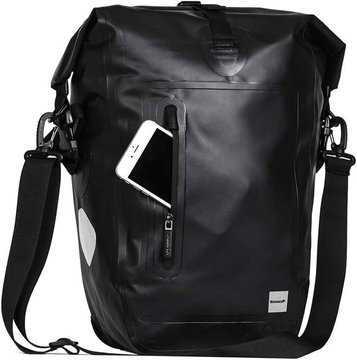 Rhinowalk Fahrradtasche, wasserdicht, für Fahrradgepäckträger, Satteltasche, Umhängetasche, Laptopge