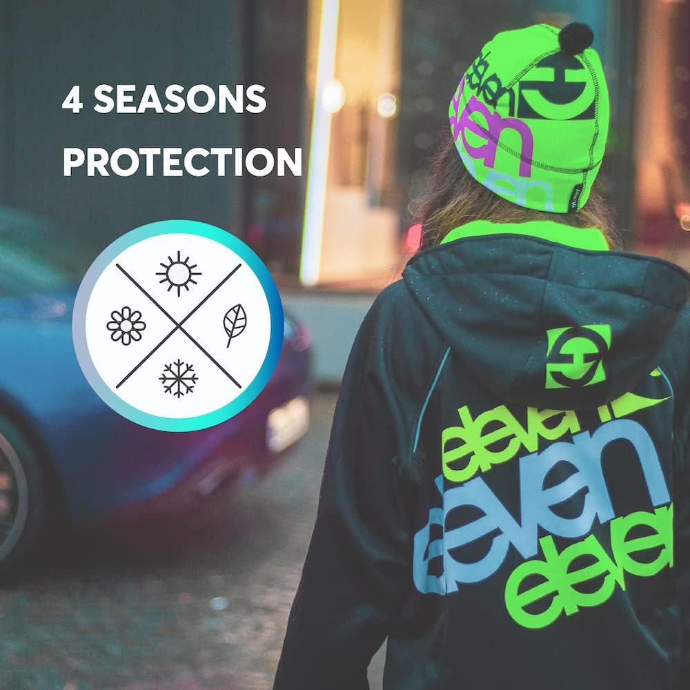 Eleven Sportswear Sport Mütze mit Fleecefutter für Radsport Sport Laufen Skifahren Snowboard Joggen