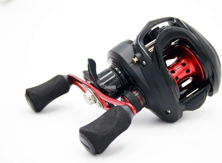 Multi-/Baitcastrolle Linkshand York Deimos 200 Angelrolle Baitcaster Lowprofile
