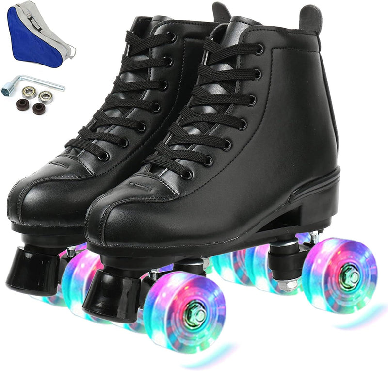 Rollschuhe Doppelreihige Skates Verstellbare High-Top-Rollschuhe Indoor Outdoor Erwachsene Rollschuh