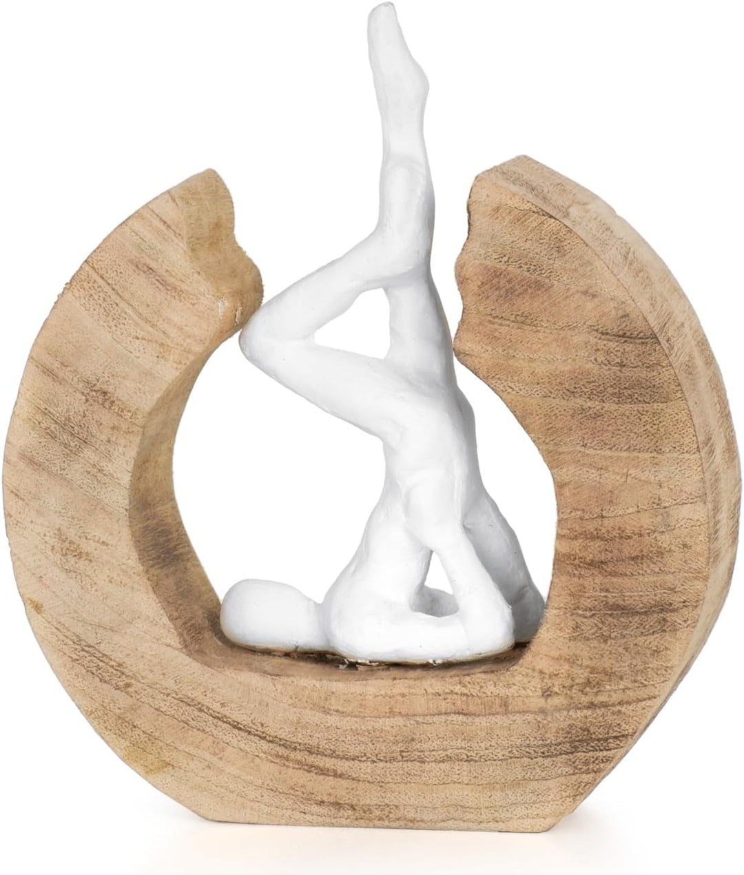 Moritz Skulptur I Yoga Schulterstand I 17,5 x 5 x 20 cm I Holzdeko I Skulpturen Deko I Modern I Wohn