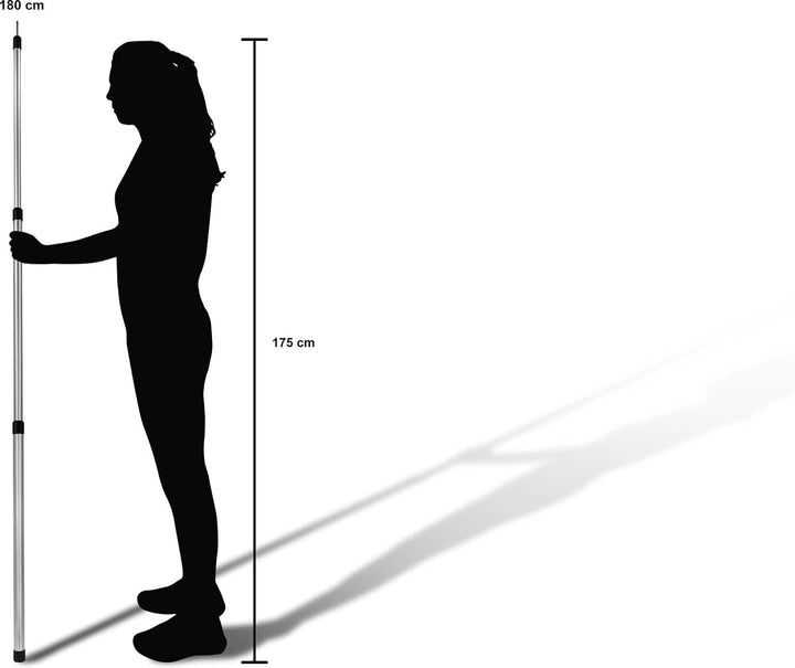 normani Outdoor Sports Teleskop-Zeltstange Tarpstange mit 3 höhenverstellbarenSegmenten - Aufstellst