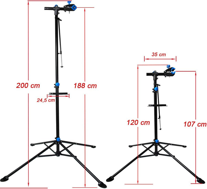 HELO E-Bike Montageständer Reparaturständer Ständer höhenverstellbar klappbar 60 kg
