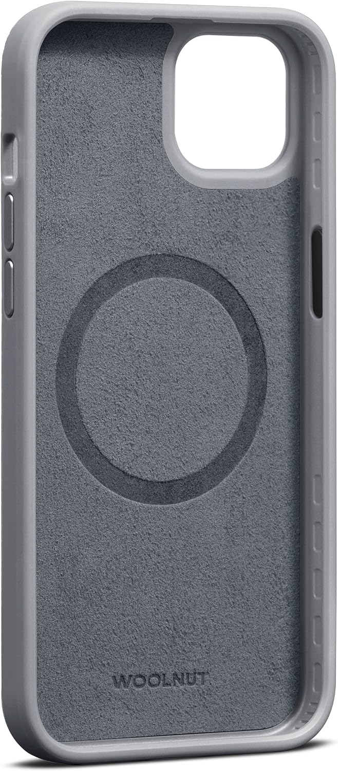 Woolnut Leder Hülle Case für iPhone 15 Plus - Grau iPhone 15 Plus Grau, iPhone 15 Plus Grau