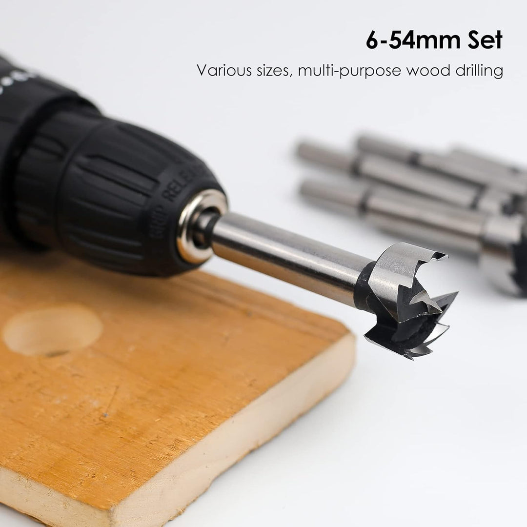 Forstnerbohrer Set 16tlg für Holz - BAIDETS Forstner Bohrer Satz, Holzbohrer Set Ø6-54mm, Forstner B