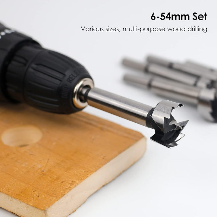 Forstnerbohrer Set 16tlg für Holz - BAIDETS Forstner Bohrer Satz, Holzbohrer Set Ø6-54mm, Forstner B