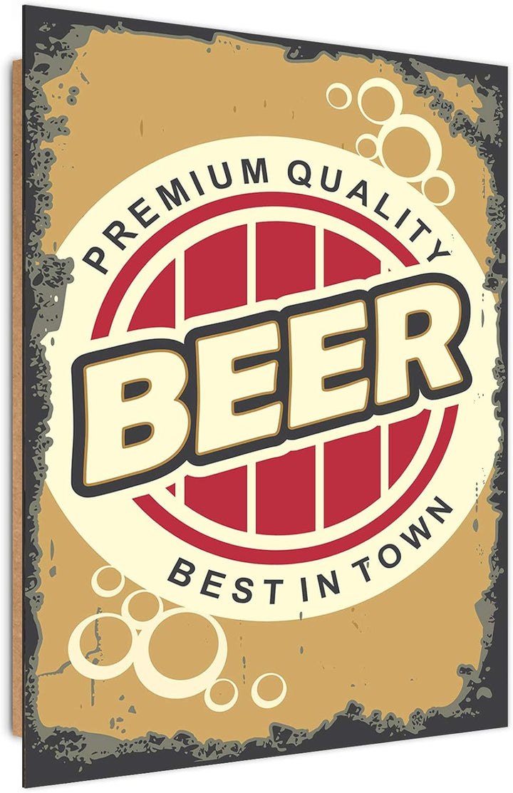 Wandbild XXL Kreativ Deko Kunst Bilder für Bar oder Pub Beige 80x120 cm Deco panel 80x120 cm Beige_A