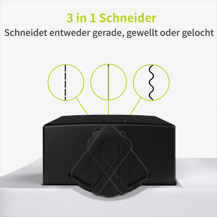 ACROPAQ 2 in 1 Papierschneidemaschine - Hebelschneider & Rollschneider für A4, Papier, Fotos, Pappe,