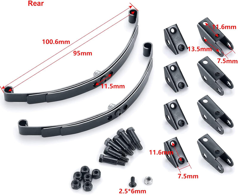 AXspeed 1 Satz Stahl Leaf Springs Suspension Set für 1:14 Tamiya Traktor Klettern Anhänger LKW Upgra