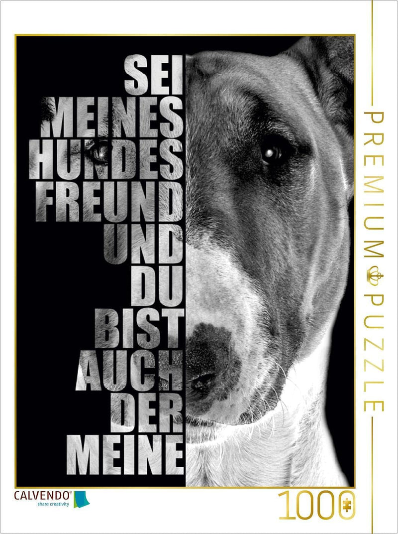 CALVENDO Puzzle Bullterrier 1000 Teile Lege-Grösse 48 x 64 cm Foto-Puzzle Bild von Nicole Hahn, 1000