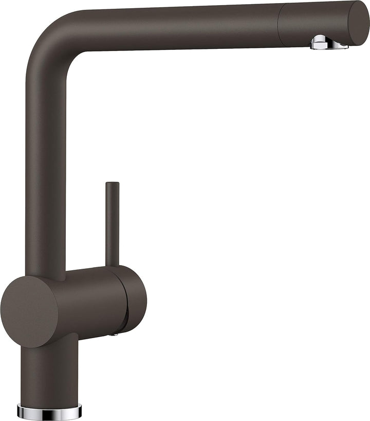 BLANCO LINUS - Moderne Küchenarmatur mit hohem Auslauf - Hochdruck - Braun - 516707 Hochdruck Silgra
