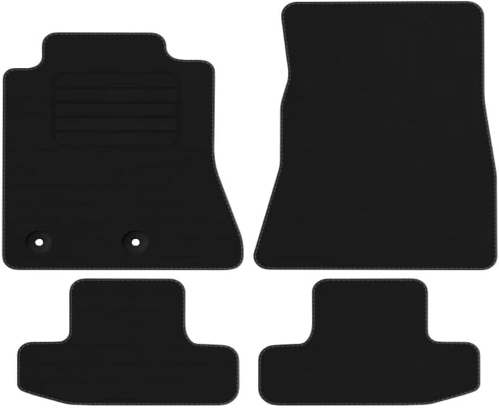 Velourmattenset für Ford Mustang GT ab Bj. 2018 STD ovale Befestigungen Mit Absatzschoner Passform N