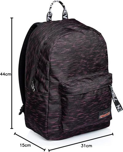 Seven Imusicpack Rucksack, Rosa, inklusive Stereokopfhörern, Schule und Freizeit Leuchtpink I, Leuch