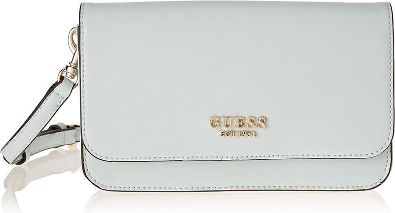 GUESS Damen Noelle Xbody Flap Organizer Bag Eisblau, Eisblau