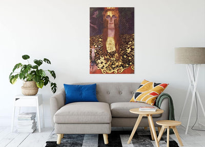 Generisch Gustav Klimt - Minerva oder Pallas Athena als Leinwandbild/Grösse: 120x80 cm/Wandbild/Kuns