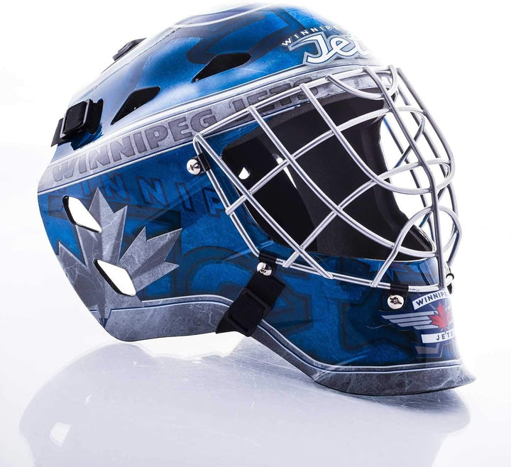 Franklin Sports NHL Team Logo Mini Hockey Torwart Maske mit Etui – Sammlerstück Torwartmaske mit Off