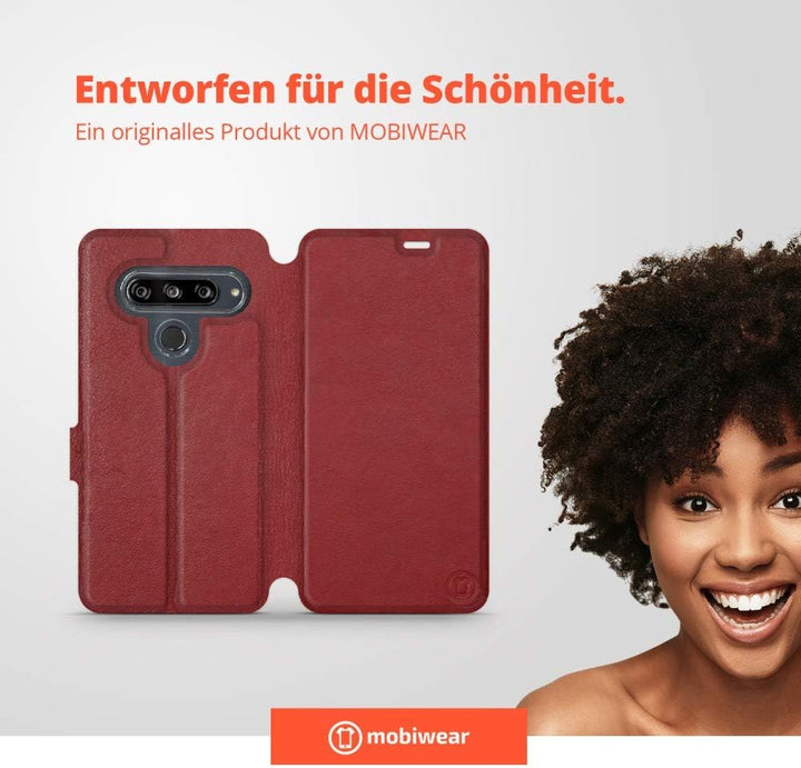 Mobiwear | Echt Lederhülle | Kompatibel mit LG G8s ThinQ, Made in EU handyhülle, Slim Leather Case,
