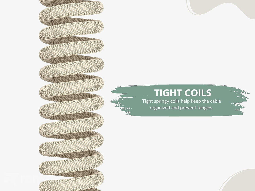 Ranked Coiled Cable | Handgefertigtes Double-Sleeved Geflochtenes Kabel | USB Typ C auf A | 5-Pin Av