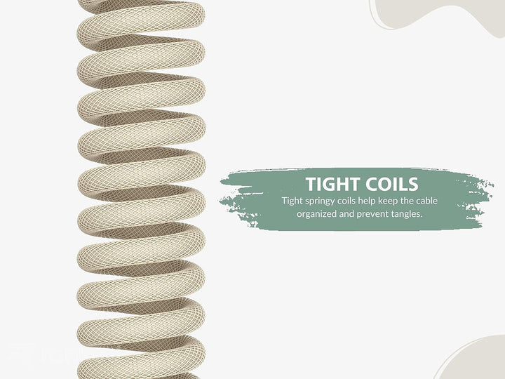 Ranked Coiled Cable | Handgefertigtes Double-Sleeved Geflochtenes Kabel | USB Typ C auf A | 5-Pin Av