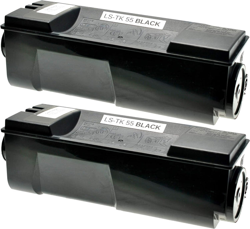Logic-Seek 2 Toner kompatibel für Kyocera TK-55 FS-1920 DTN - 370QC0KX - Schwarz je 15.000 Seiten (0